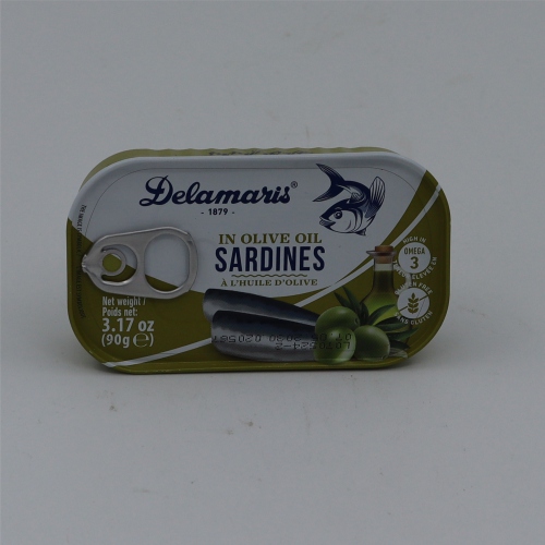 Sardines in olive oil 90g - Delamaris