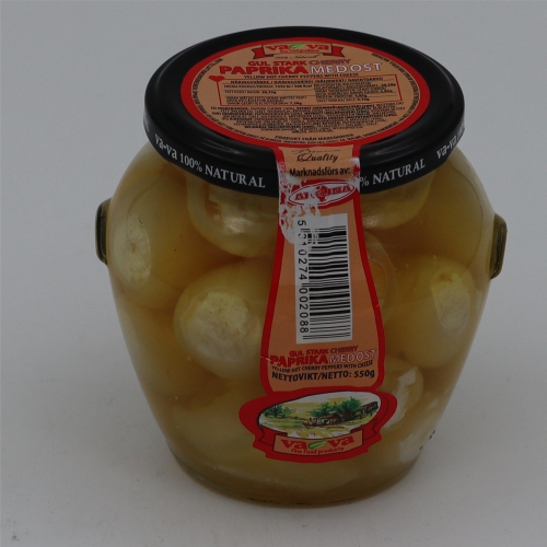 Yellow hot cherry peppers with cheese 550g - Vava