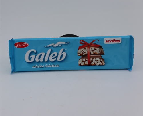 Galeb mlecna cokolada sa rizom 180g - Pionir