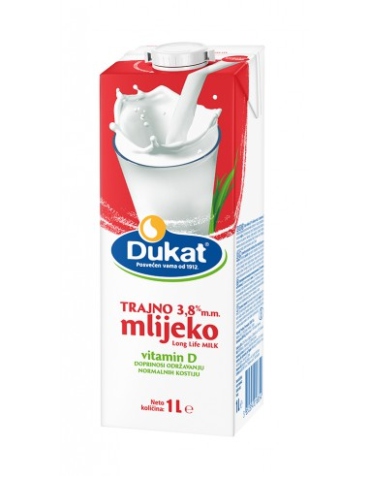 Trajno mlijeko 3.8% 1l - Dukat